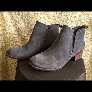 Gray Suede Booties